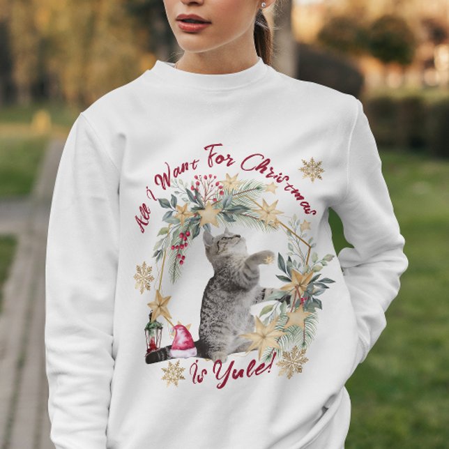 Hygge Yule Cat Mysiga julvakter T Shirt (Skapare uppladdad)