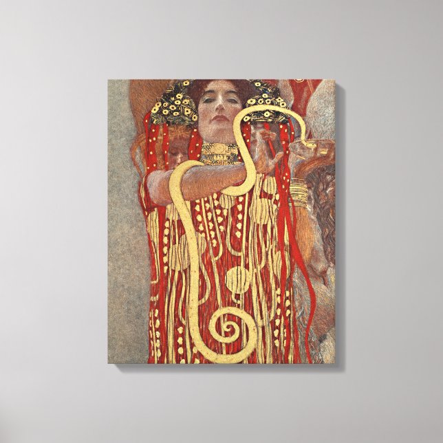 Hygieia av Gustav Klimt Canvastryck (Framsida)