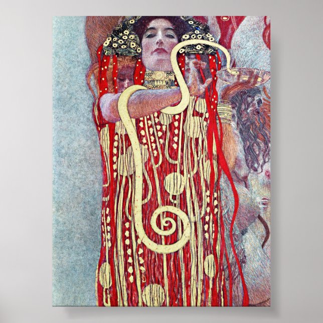 Hygieia av Gustav Klimt Poster (Framsidan)