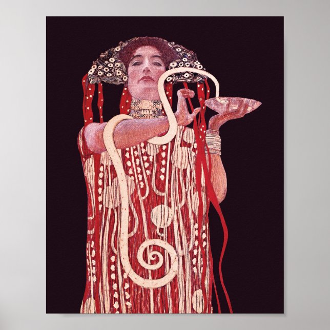 Hygieia av Gustav Klimt Poster (Framsidan)