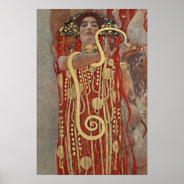 Hygieia av Gustav Klimt, Vintage Art Nouveau Poster