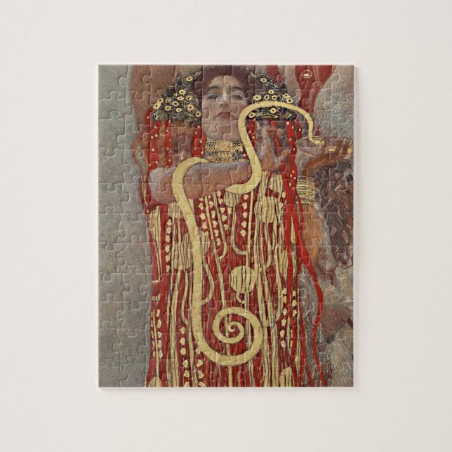 Hygieia av Gustav Klimt, Vintage Art nouveau Pussel (Vertikal)