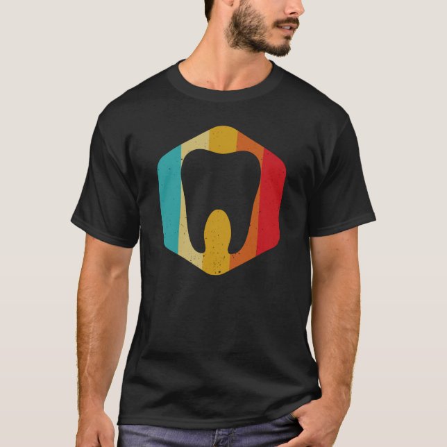 Hygienist för Retro-tandläkare ger tandtand för ta T Shirt (Framsida)