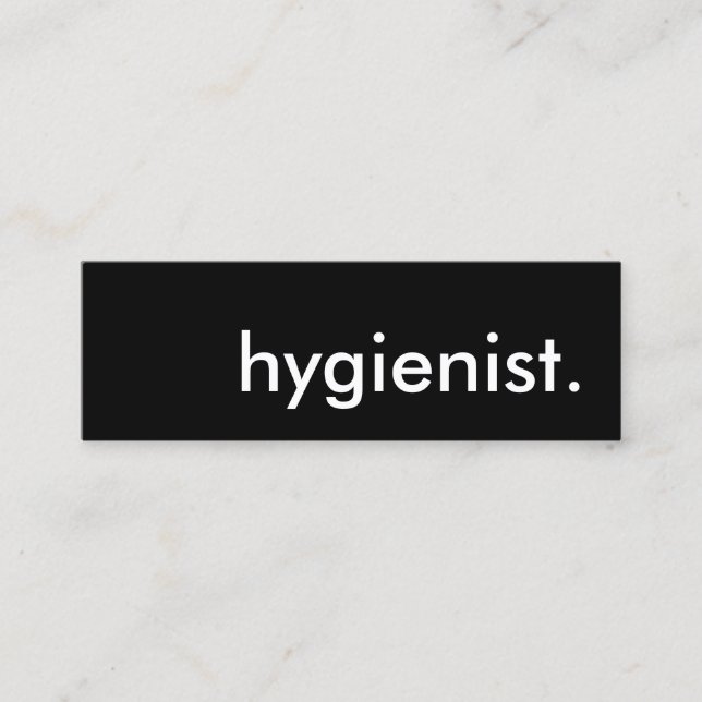 hygienist. mini visitkort (Framsida)