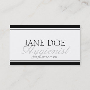Hygienist Silver Script Visitkort