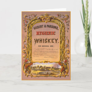 Hygienwhisky: 1860 - gratulationskort kort