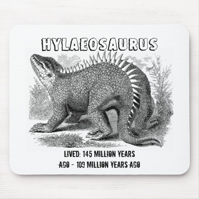 Hylaeosaurus Dinosaur Mousepad Musmatta (Framsidan)