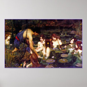 Hylas och Nymphs av John Waterhouse Poster