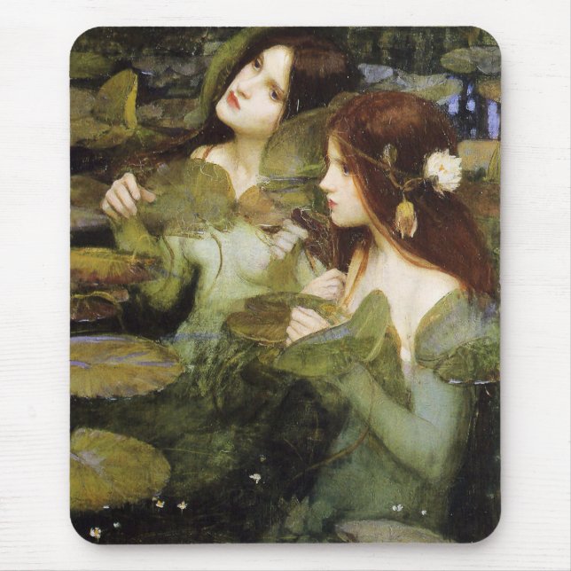 Hylas och Nymphs-detaljen av John W. Waterhouse Musmatta (Framsidan)