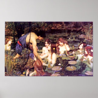 Hylas och Nymphs Poster