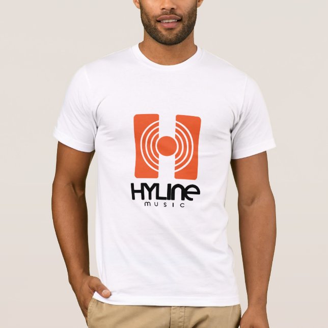 Hyline Music T-Shirt White Fitted (Framsida)