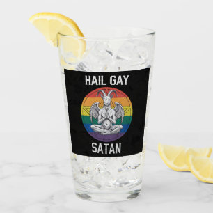 Hyll Satan Funny Goth Gothic Get LGBTQ Glaskopp
