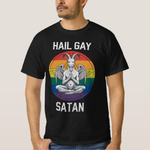Hyll Satan Häftig Gay Gåtfulla Goth Gotisk Gett HB T Shirt