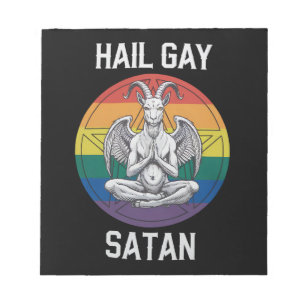 Hyll Satan Häftig Rolig Goth Gotisk Gett LGBTQ Anteckningsblock