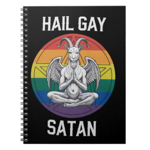 Hyll Satan Häftig Rolig Goth Gotisk Gett LGBTQ Anteckningsbok