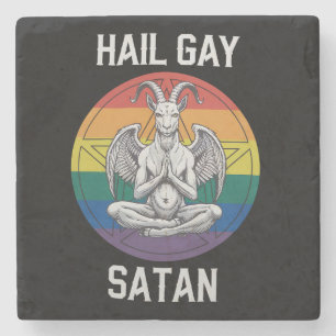 Hyll Satan Häftig Rolig Goth Gotisk Gett LGBTQ Stenunderlägg