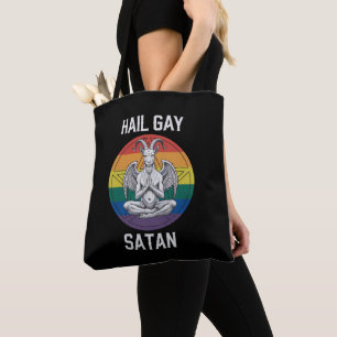 Hyll Satan Häftig Rolig Goth Gotisk Gett LGBTQ Tygkasse