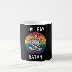 Hyll Satan rolig goth gotisk get LGBTQ Kaffemugg
