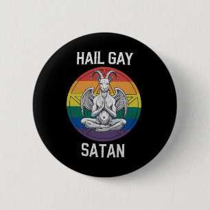 Hyll Satan rolig goth gotisk get LGBTQ Knapp