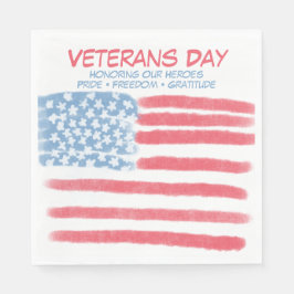 Hyllar Hjältar | Veterans Day Firande Pappersservett