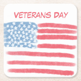 Hyllar Hjältar | Veterans Day Firande Underlägg Papper Kvadrat