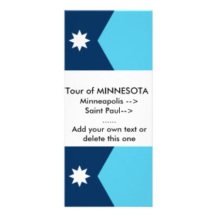 Hyllkort med Minnesotas flagga Reklamkort