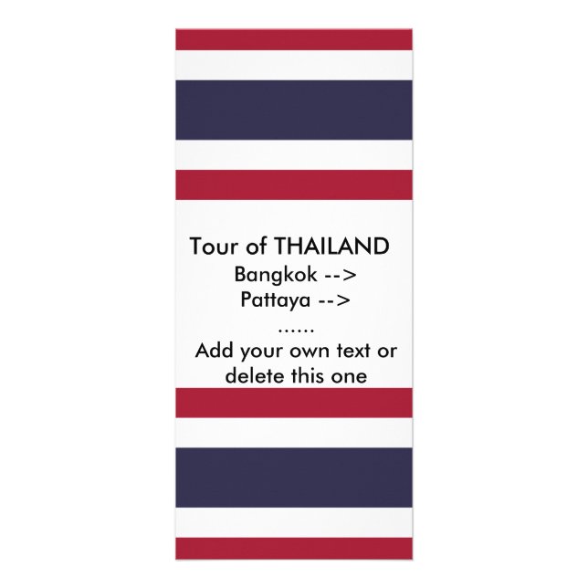 Hyllkort med Thailands flagga Reklamkort (Framsidan)