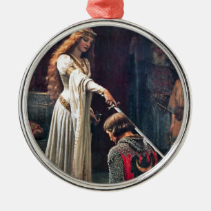 Hyllning av Edmund Blair Leighton Julgransprydnad Metall