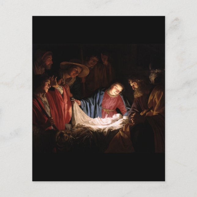 Hyllning av herdarna av Gerard van Honthorst (Framsida)