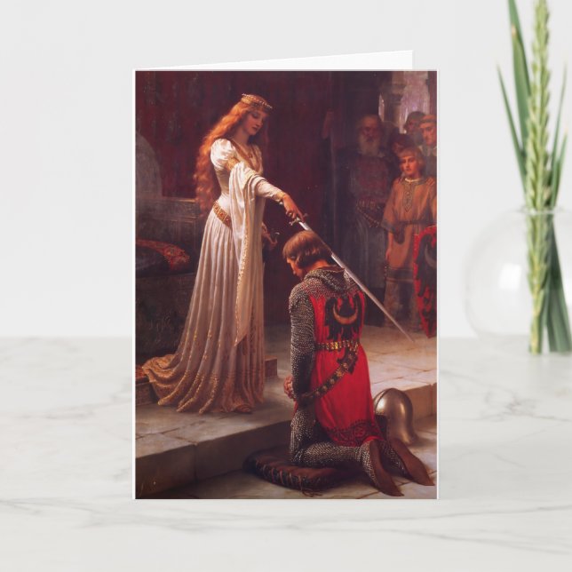 Hyllning - Edmund Blair Leighton (1901) Kort (Framsida)