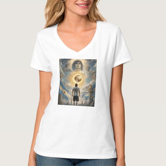 Hyllning till argentinsk fotbollslegend t shirt (Framsida)