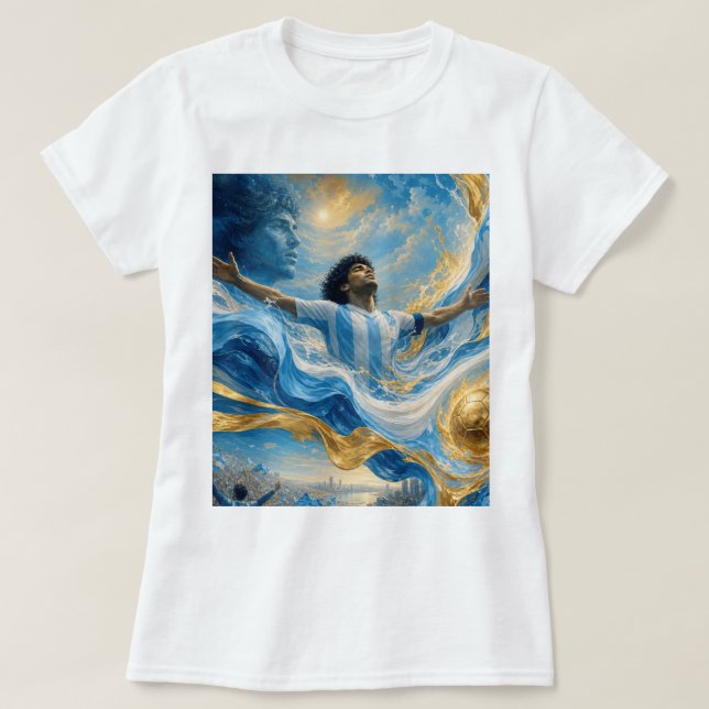 Hyllning till Diego Maradona T Shirt (Design framsida)