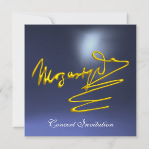 HYLLNING TILL MOZART, GULD BLÅ KONCERT INBJUDNINGAR