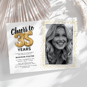 Hyllning till The Years 35-års födelsedagsfoto Inbjudningar