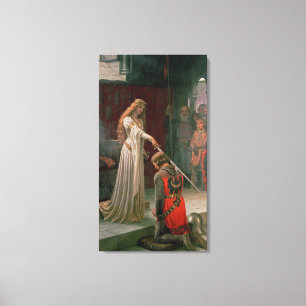 Hyllningen av Edmund Blair Leighton, C. 1901 Canvastryck