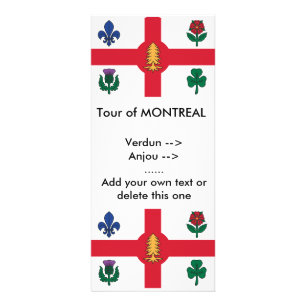 Hyllningskort med Montrealflaggan, Kanada Reklamkort