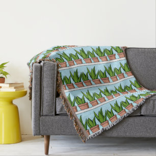 Hyllor för Aloe Vera Plants Ai Art Filt