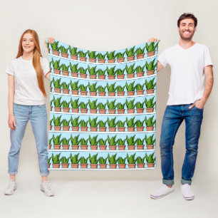 Hyllor för Aloe Vera Plants Ai Art Fleecefilt