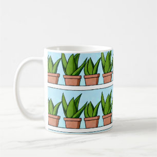 Hyllor för Aloe Vera Plants Ai Art Kaffemugg