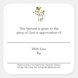 Hymnal Tallrikar vid bedömning av Fyrkantigt Klistermärke