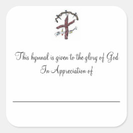 Hymnal Tallrikar vid bedömning av Fyrkantigt Klistermärke