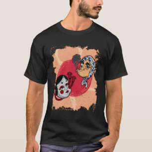 Hyottoko Okame Japan Japansk Souvenir-Tecknad (Asi T Shirt
