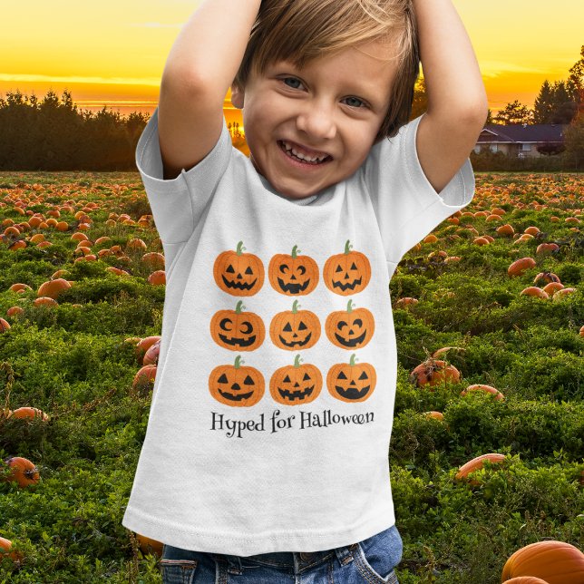 Hypade för Halloween Lycklig Jack O'Lanterns T Shirt (This item is for display purposes only to illustrate the design element. )
