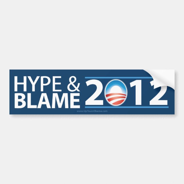 Hype & klandrar 2012 - Anti Barack Obama Bildekal (Framsidan)