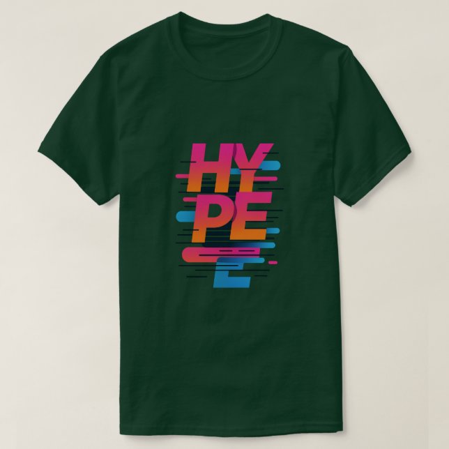 HYPE MODE - Retro Vapor Rush T Shirt (Design framsida)