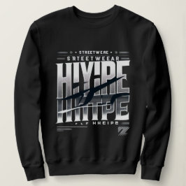 Hype Streetwear Typografi Design – Fet Urban Bla T Shirt
