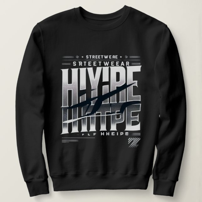 Hype Streetwear Typography Design – Bold Urban Bla T Shirt (Design framsida)