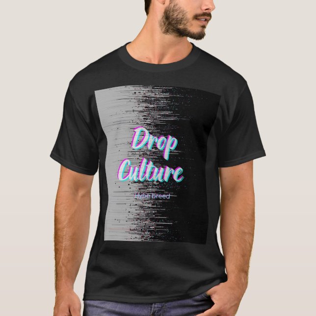 Hype Streetwear Unisex Black T-shirt Drop (Framsida)