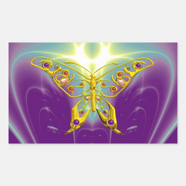 HYPER BUTTERFLY REKTANGULÄRT KLISTERMÄRKE (Framsida)