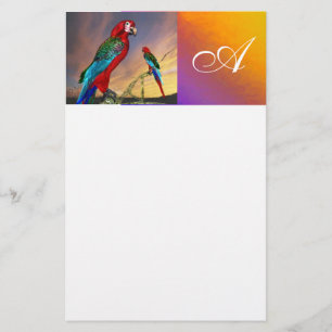 HYPER-DELAR/RED ARA MONOGRAM, vita Brevpapper